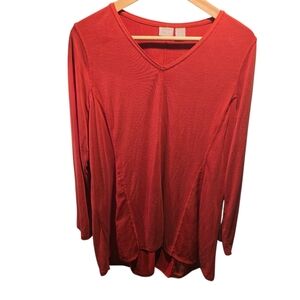 Chico's Sz. Large Burnt Orange Tunic Nwt